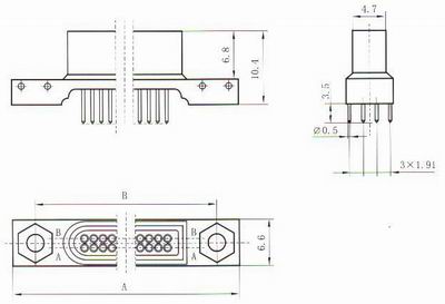 J15 type N plug connectors Connectors Product Outline Dimensions