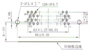 J15 PCB pattern Connectors panel cutouts