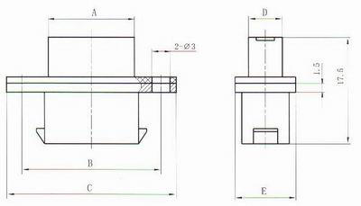 J24D receptacle connectors Connectors Product Outline Dimensions