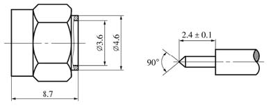 SMA series Connectors Product Outline Dimensions