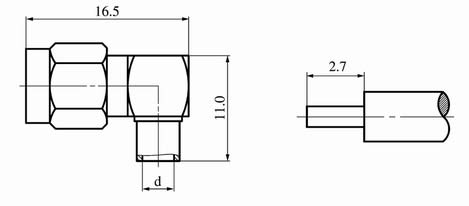 SMA series Connectors Product Outline Dimensions