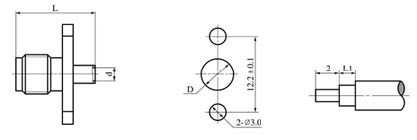 SMA series Connectors Product Outline Dimensions