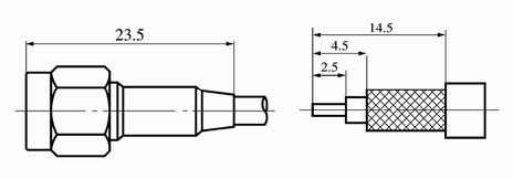 SMA series Connectors Product Outline Dimensions