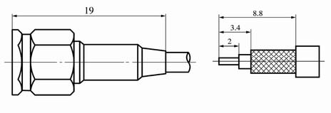 SMA series Connectors Product Outline Dimensions