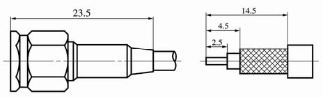 SMA series Connectors Product Outline Dimensions