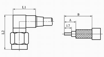 SMA series Connectors Product Outline Dimensions