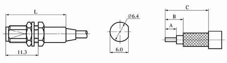 SMA series Connectors Product Outline Dimensions