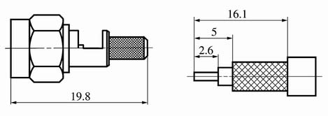 SMA series Connectors Product Outline Dimensions