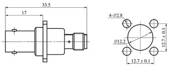 SMA series Connectors Product Outline Dimensions