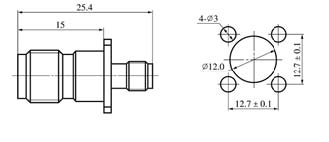 SMA series Connectors Product Outline Dimensions