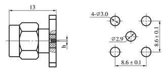 SMA series Connectors Product Outline Dimensions