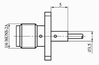 SMA series Connectors Product Outline Dimensions