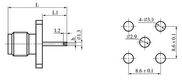 SMA series Connectors Product Outline Dimensions