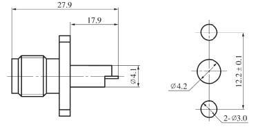 SMA series Connectors Product Outline Dimensions