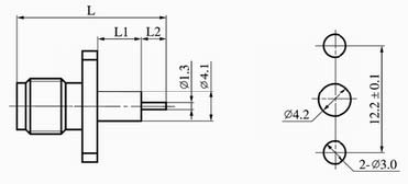 SMA series Connectors Product Outline Dimensions