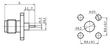 SMA series Connectors Product Outline Dimensions