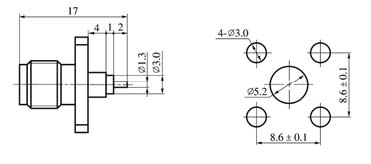 SMA series Connectors Product Outline Dimensions