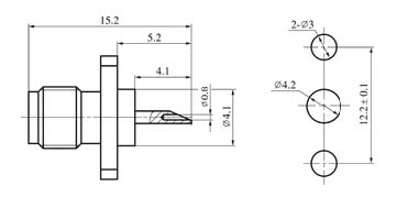 SMA series Connectors Product Outline Dimensions