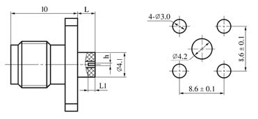 SMA series Connectors Product Outline Dimensions