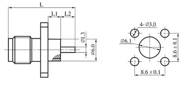 SMA series Connectors Product Outline Dimensions