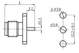 SMA series Connectors Product Outline Dimensions