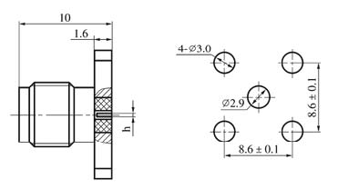 SMA series Connectors Product Outline Dimensions