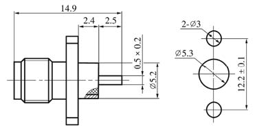 SMA series Connectors Product Outline Dimensions