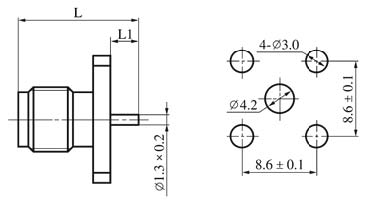 SMA series Connectors Product Outline Dimensions