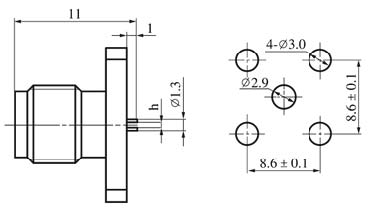 SMA series Connectors Product Outline Dimensions