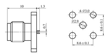 SMA series Connectors Product Outline Dimensions