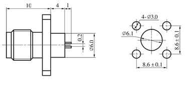 SMA series Connectors Product Outline Dimensions