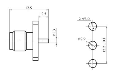 SMA series Connectors Product Outline Dimensions