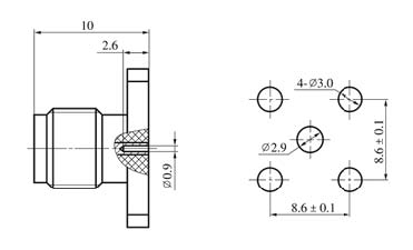 SMA series Connectors Product Outline Dimensions