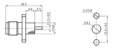 SMA series Connectors Product Outline Dimensions