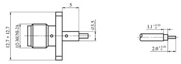 SMA series Connectors Product Outline Dimensions