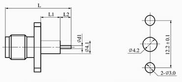 SMA series Connectors Product Outline Dimensions