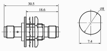 SMA series Connectors Product Outline Dimensions