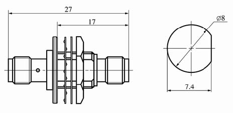 SMA series Connectors Product Outline Dimensions