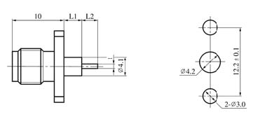 SMA series Connectors Product Outline Dimensions