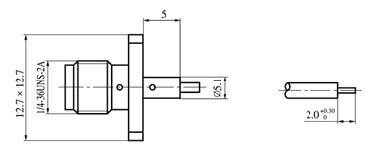 SMA series Connectors Product Outline Dimensions