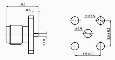 SMA series Connectors Product Outline Dimensions