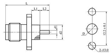 SMA series Connectors Product Outline Dimensions