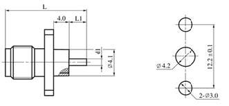 SMA series Connectors Product Outline Dimensions