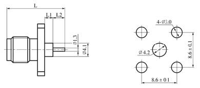 SMA series Connectors Product Outline Dimensions