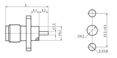 SMA series Connectors Product Outline Dimensions