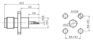 SMA series Connectors Product Outline Dimensions