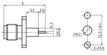 SMA series Connectors Product Outline Dimensions