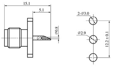 SMA series Connectors Product Outline Dimensions