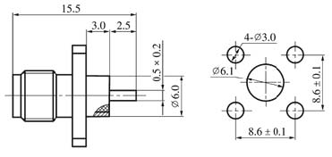 SMA series Connectors Product Outline Dimensions