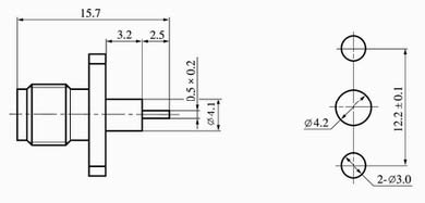 SMA series Connectors Product Outline Dimensions